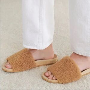 Jenni Kayne Shearling Slide Sandal Sz 37